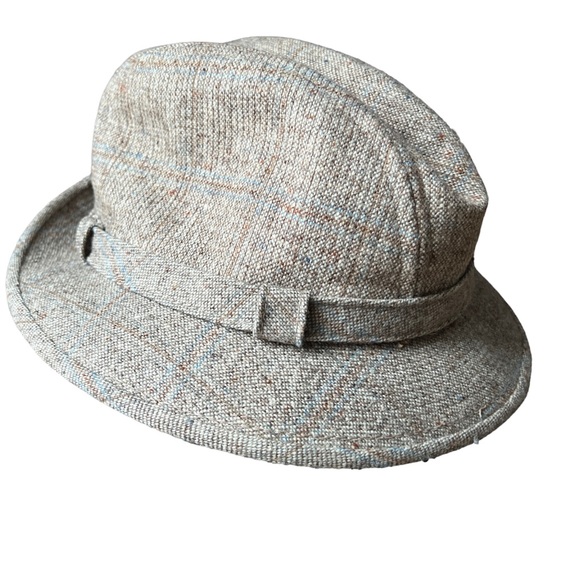 Vintage Men’s Tan Tweed Kanyon Road Fedora Hat, Size Large - Picture 2 of 6